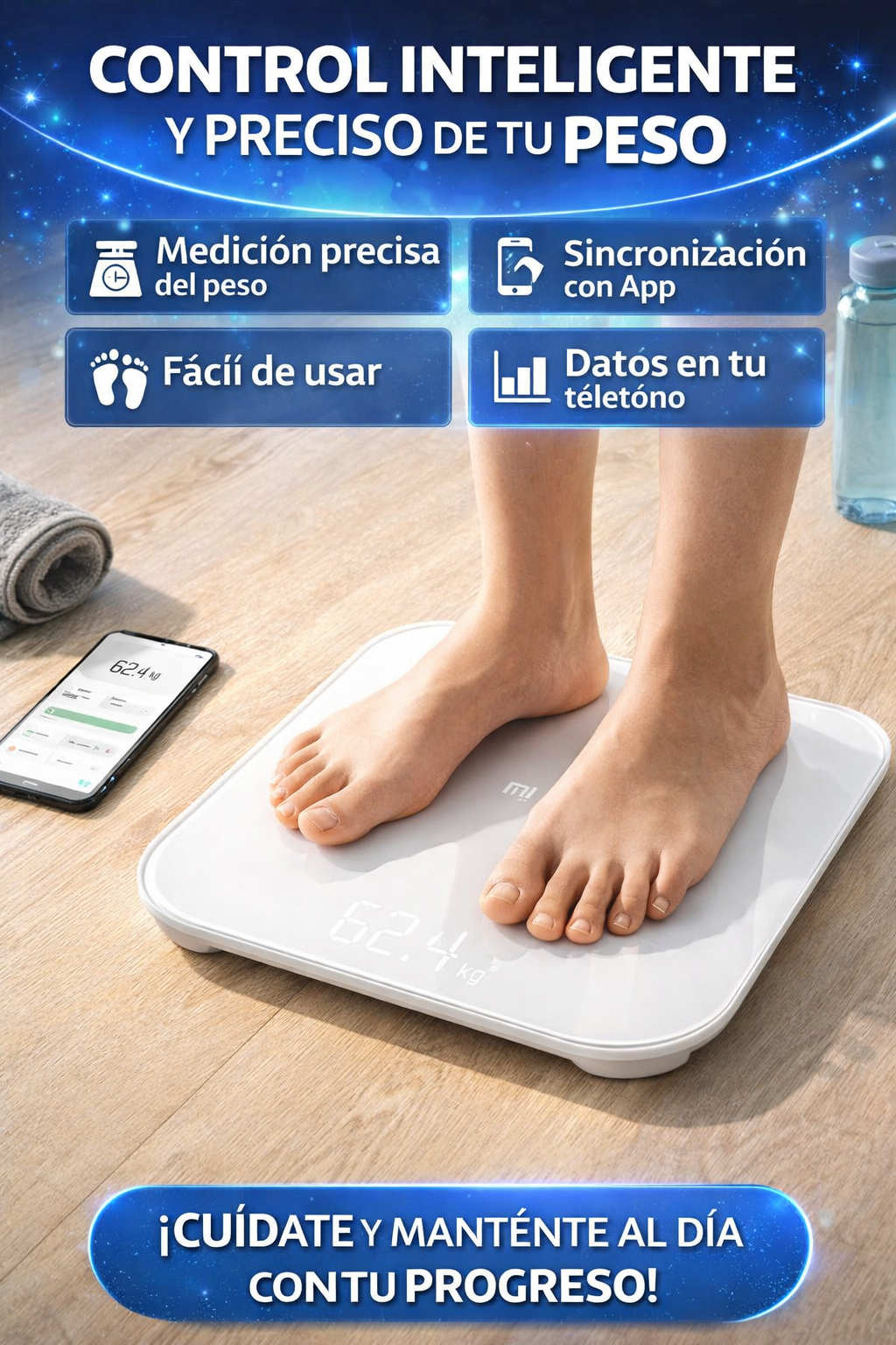 Bascula Digital Con Bluetooth Xiaomi